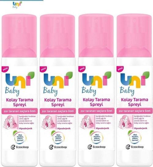 Kolay Saç Tarama Spreyi 200Ml (4 Lü Set) Zor Taranan Saçlara Özel