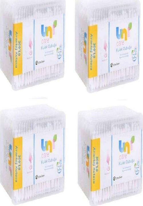 Uni Care Kulak Çubuğu 300'Lü X 4Adet