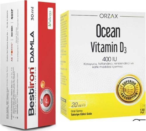 Bestiron Damla 30 Öl Ocean Vitamin D3 400 Sprey 20Ml