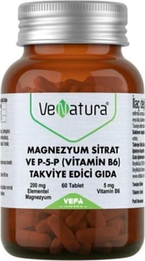 Magnezyum Sitrat Ve P-5-P (Vitamin B6) 60 Tablet