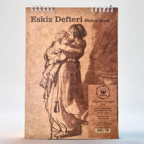 A4/50 Yp/120 Gr/Spiralli Eskiz Defteri (Sketch Book)