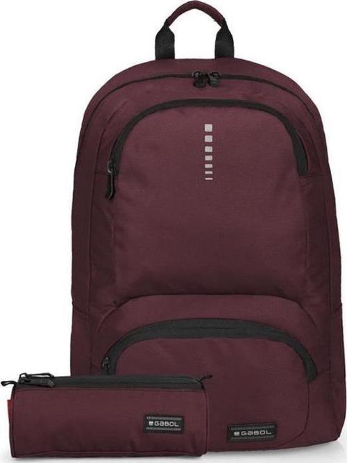 Okul Sırt Çantası Kalemlik Seti Bordo 25L GB.233758