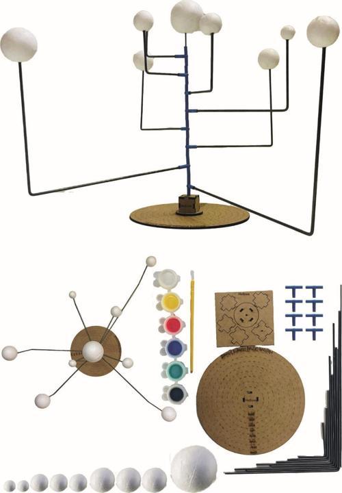Evreni Keşfet Güneş Sistemi Modeli ve 6 Renk Akrilik Boya Seti