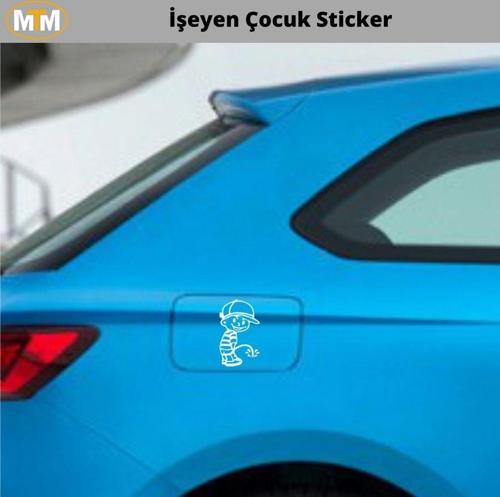 İşeyen Çocuk Oto Sticker 15 CM