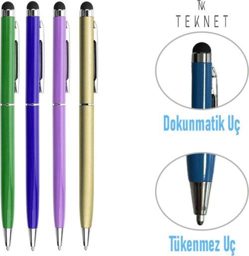 4'lü Paket Dokunmatik Kalem Tablet Telefon Için Çizim & Yazı Kalemi 2 In 1 Tükenmez Uçlu Tam Uyumlu