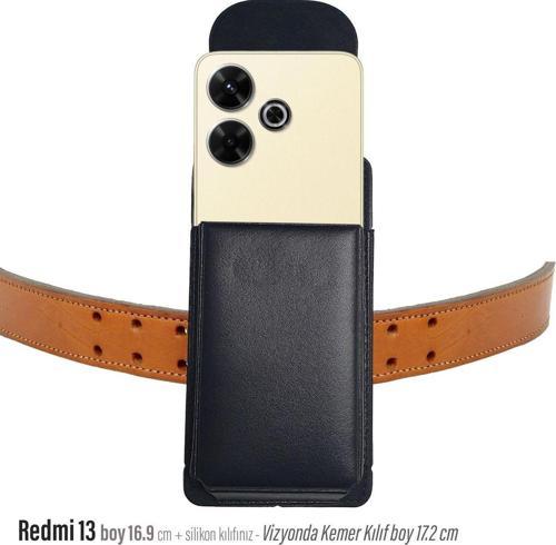 Redmi 13 Kemer Kılıfı | Bele Takılan Kemer Kılıf Kapaklı