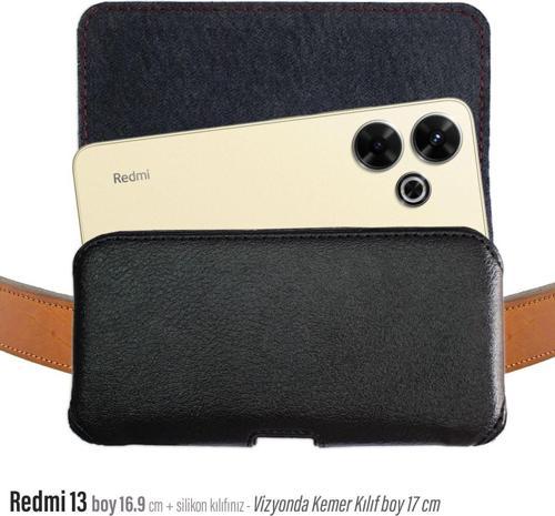 Redmi 13 Kemer Kılıfı | Kapaklı Yan Bel Kemer Telefon Kılıfı