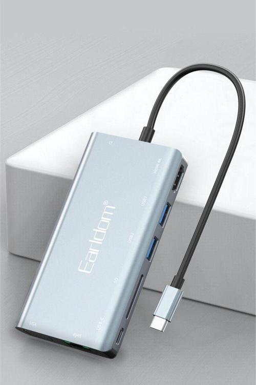 Macbook Air/Pro Uyumlu 8 in 1 Hub Type-C To HDMI Tv Projeksiyon USB SD/TF Ethernet Lan Çevirici