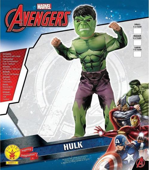 Orjinal Lisanslı Marvel Avengers Hulk Kostüm ve Maskesi 7-8 Yaş 117-128cm