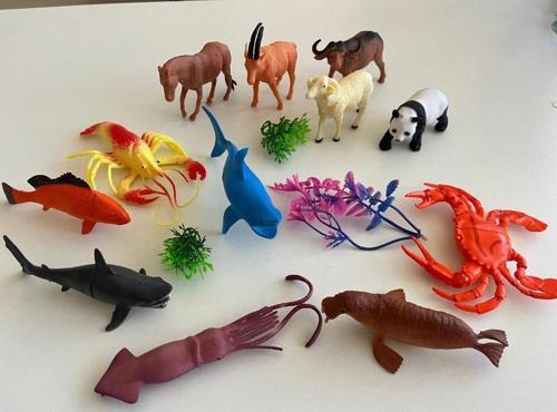 Hayvanlar Alemi Seti 15 Parçalı Full Set Deniz Hayvanları ve Kara Hayvanları