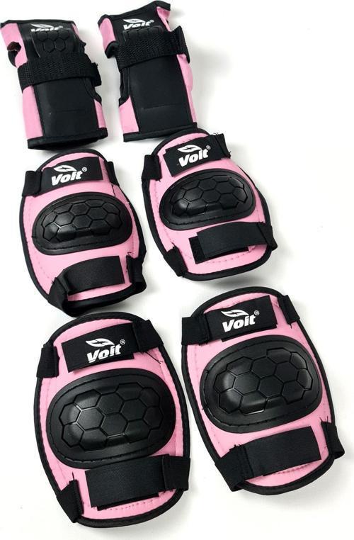 Koruyucu Set Dizlik Dirseklik Bileklik 6 Parça Pembe M=8-11 Yaş GB075-2