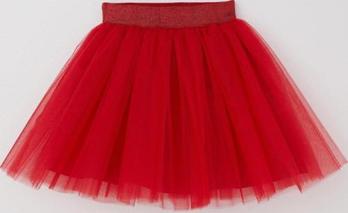 Kız Çocuk Tütü Etek Simli Beli Lastikli 5-10 Yaş, Kırmızı