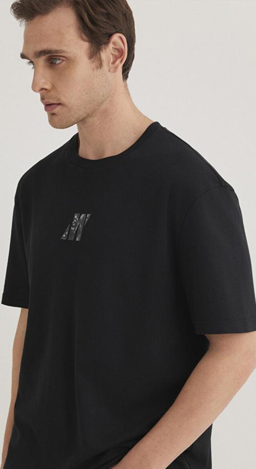 M0612189-900 Mavi Pro Tişört Siyah Erkek T-Shirt