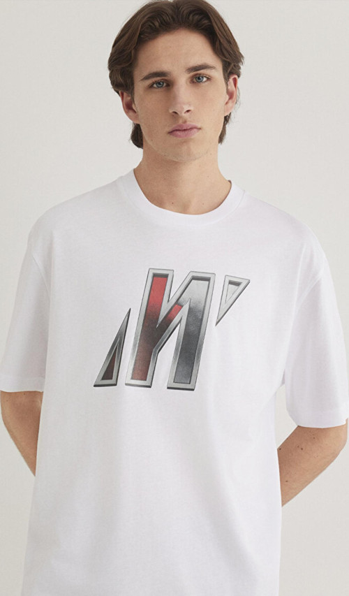 M0612750-620 Erkek Pro Baskılı T-Shirt