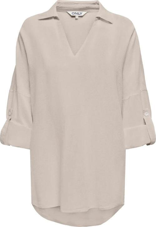 Kadın Onlcaro Önü Kısa Arkası Uzun Keten Tunik 15338898 Bej