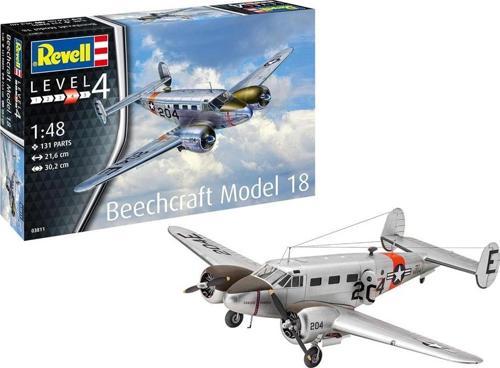 Maket Model Kit Uçak Beechcraft Model 18 03811