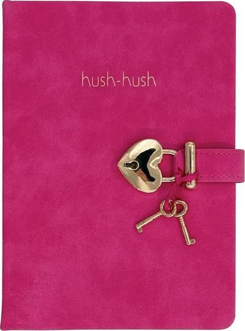 Victoria's Journals Hush Hush Kilitli Çizgili Defter Fuşya 124-1905