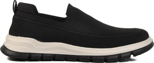 Siyah Beyaz Fileli Hafif Esnek Hava Alabilen Erkek Spor Ayakkabı Point M