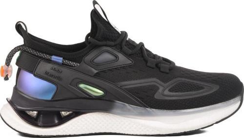 Siyah Anorak Hafif Esnek Hava Alabilen Erkek Spor Ayakkabı 25Y508 M