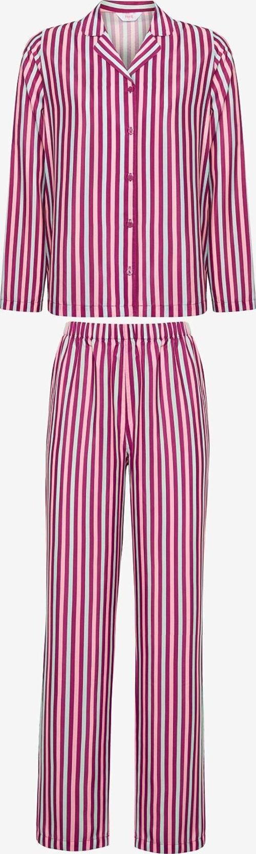 Colored Striped Gömlek Pantolon Pijama Takımı