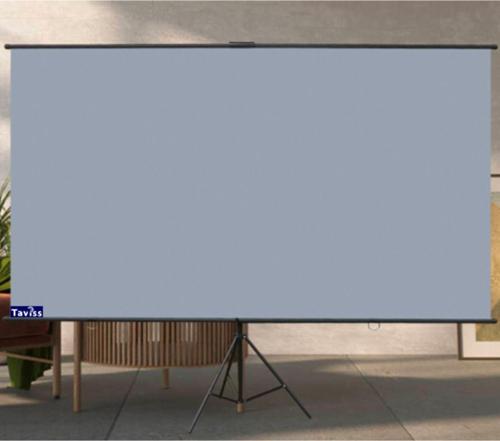 221X124 Cm Anti-Light Tripod Ayaklı Taşınabilir Ve Duvar Kullanımlı Projeksiyon Perdesi