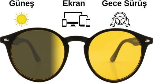 Antifar Fotokromik 3İn1 Gözlük | Gece Sürüş | Ekran | Güneş | Ts002