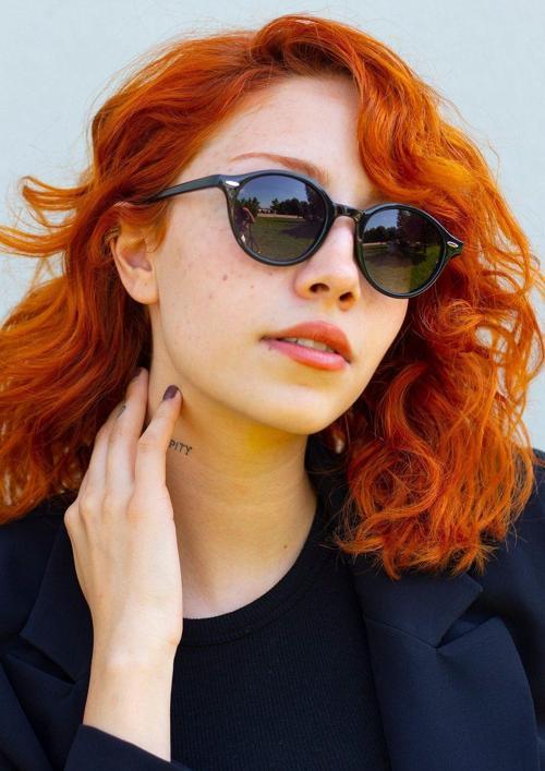 Lemon Black Retro Yuvarlak Polarize Güneş Gözlüğü