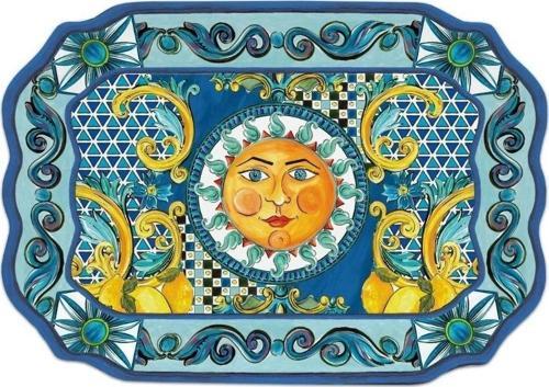 Sicily Tepsi 47x33 Cm Mavi