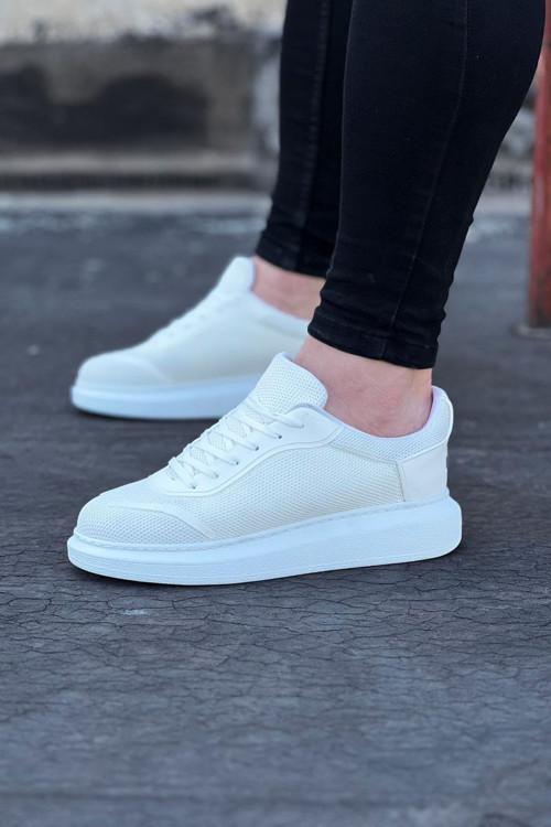 Wg019 Beyaz Triko Erkek Casual Ayakkabı