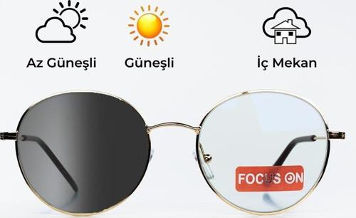 Roma Gold | Fotokromik Mavi Işık Gözlüğü | Tek Cam Otomatik Kararma