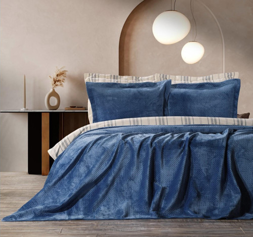 Scala Yatak Örtüsü Tek Kişilik İndigo