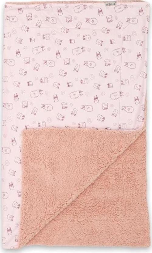 Bebitof Baykuş Desenli Battaniye 95072 Pembe