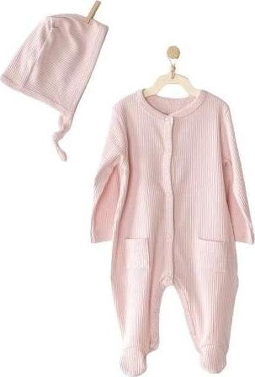 AC23651 Modal Bebe Tulum Takım Pink