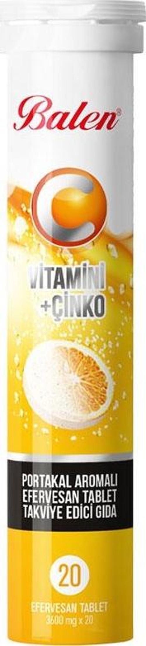 C Vitamini+Çinko Efervesan Tablet 20 Tablet