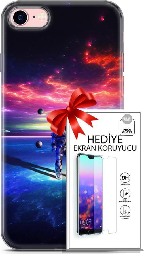 Apple İphone 7 - 8 Kılıf Orijinal Seri Neo 22 Kaptan Amerika Kap + Ekran Koruyucu