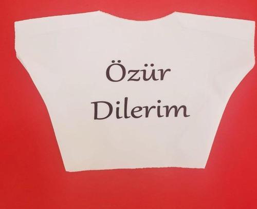 Özür Dilerim Yazılı Peluş Oyuncak Tişörtü