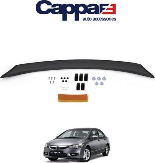 Honda Civic 8 Arka Cam Üstü Spoyler Rüzgarlık Kanat Ince Model (Abs) Parlak Siyah 2006-2012