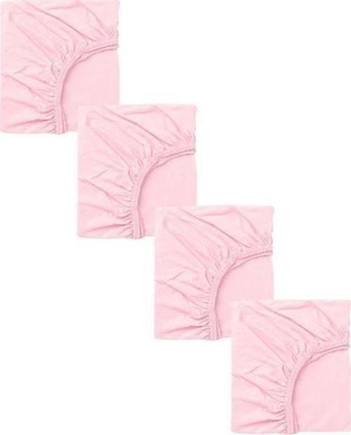 4 Adet 40 x 80 + 10 cm Anne Yanı Lastikli Penye Kumaş Bebek Çarşafı