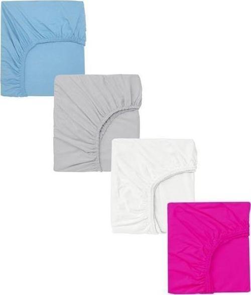 4 Adet 40 x 80 + 10 cm Anne Yanı Lastikli Penye Kumaş Bebek Çarşafı