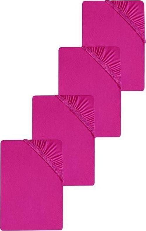4 Adet Düz Pamuklu Tek Kişilik 80 x 200 x 30 cm Lastikli Penye Çarşaf