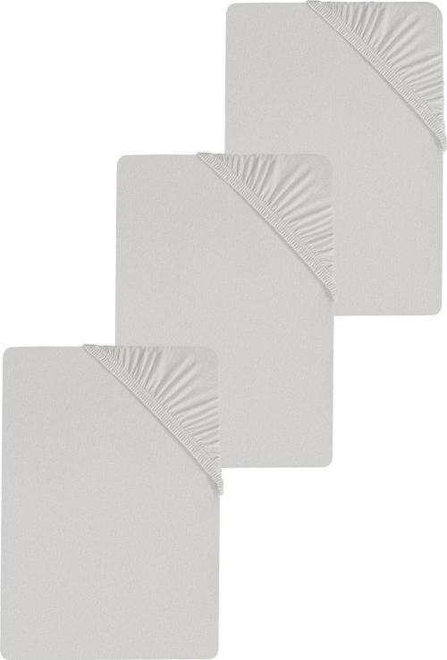 3 Adet Düz Pamuklu Tek Kişilik 120 x 200 x 30 cm Lastikli Penye Çarşaf