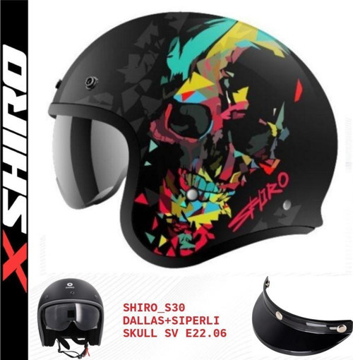 JC Dallas Skull Açık Kask