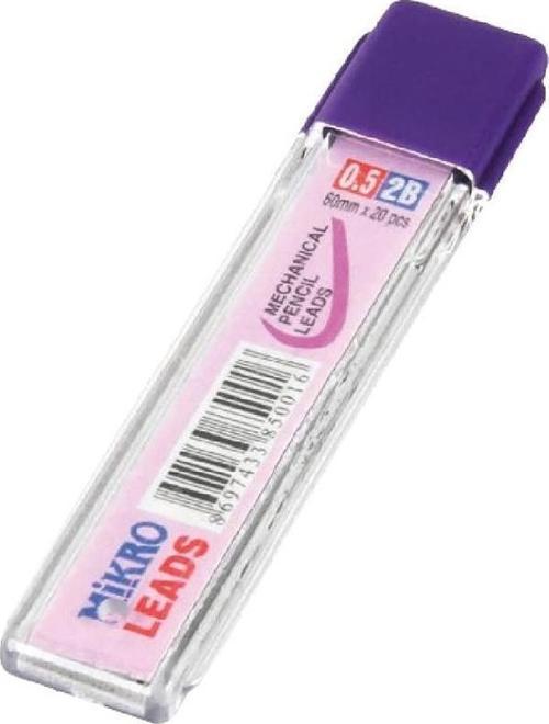 Kalem Ucu 2B 0,5 mm 1 Adet Mekanik Uçlu Otomatik Kurşun Kalem Ucu 2B 60mm x 0,5mm Siyah Uç Kısa
