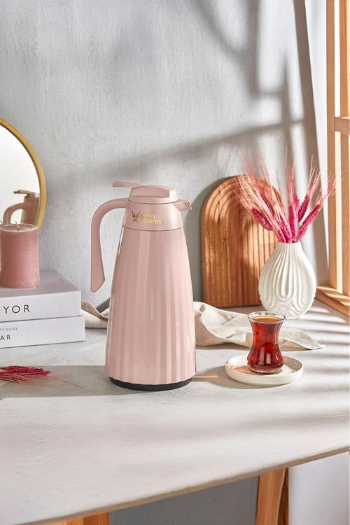 1,5 Litre Çift Cam Termos Pembe