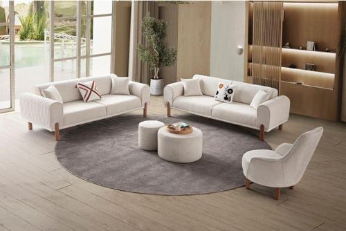 Armoni 3+3+1+1 Koltuk Takımı Krem