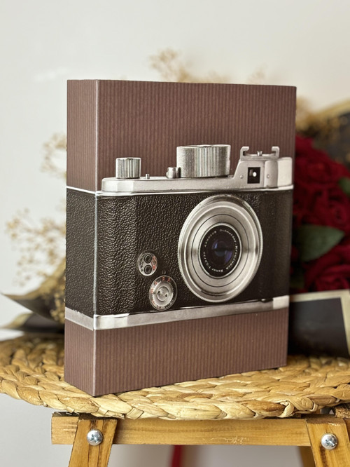 Fotoğraf Albümü 10x15cm 200 Fotoğraf Kapasiteli Renkli Kamera Desenli Anı Albümü