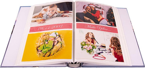 RS038 Fotoğraf Albümü 10x15cm 200'lük Lüx Desenli Kutulu Not Yazılabilir