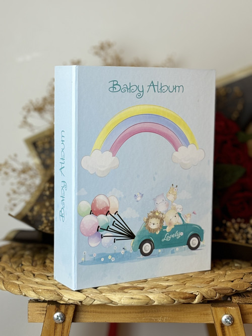 RS306 Fotoğraf Albümü 10x15cm 200 Fotoğraf Kapasiteli Baby Desenli Lüks Albüm