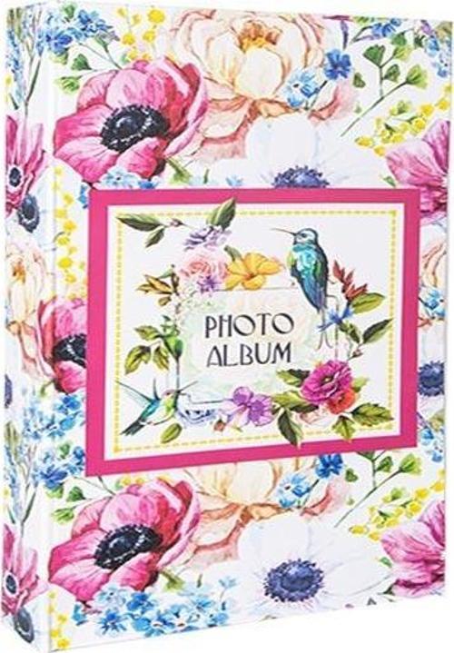 RS306 Fotoğraf Albümü 10x15cm 200 Fotoğraf Kapasiteli Çiçekler Desenli Lüks Albüm