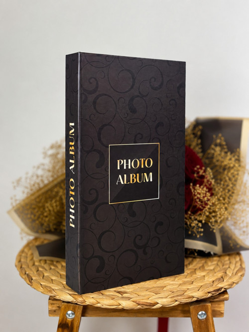 RS307 Fotoğraf Albümü 10x15cm 300 Fotoğraf Kapasiteli Retro Desenli Lüks Albüm